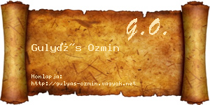 Gulyás Ozmin névjegykártya